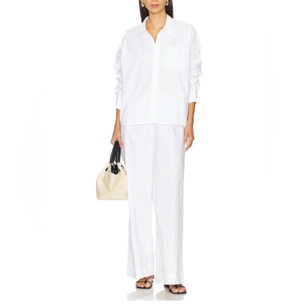 WeWoreWhat - Tie Waist Pant in Classic White